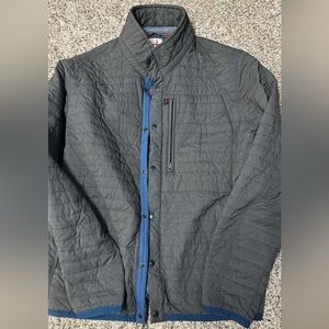 Men's Quilted Jacket in Gray and Blue